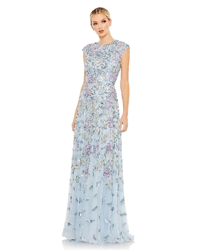Great Deals Mac Duggal 5647 Long Cap Sleeve Formal Dress