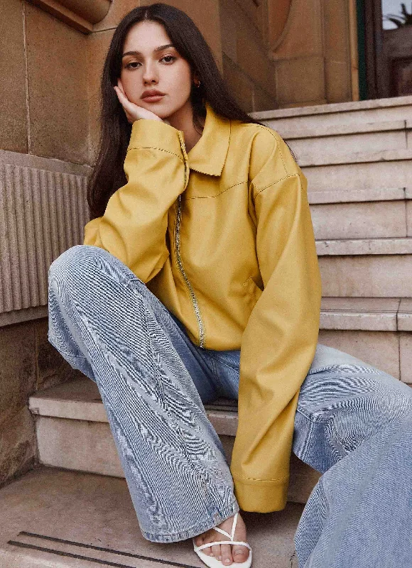 Super Sale Elara Oversized Jacket - Yellow