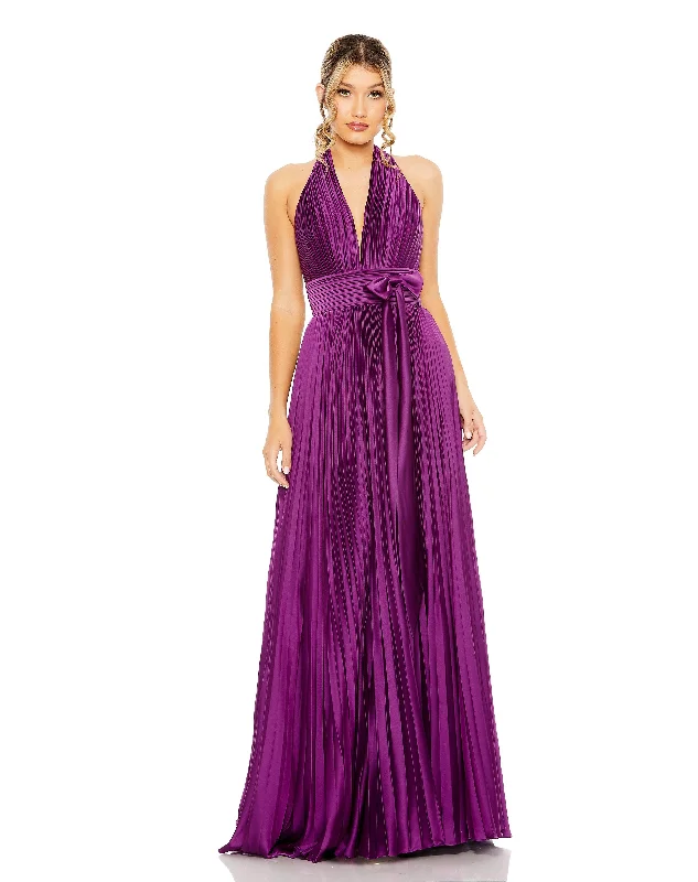 Huge Discounts Mac Duggal 11636 Prom Long Halter Formal Dress