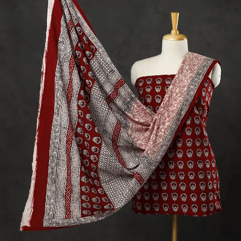 Bargain Blast Red - 3pc Bagh Print Cotton Dress Material Set 22