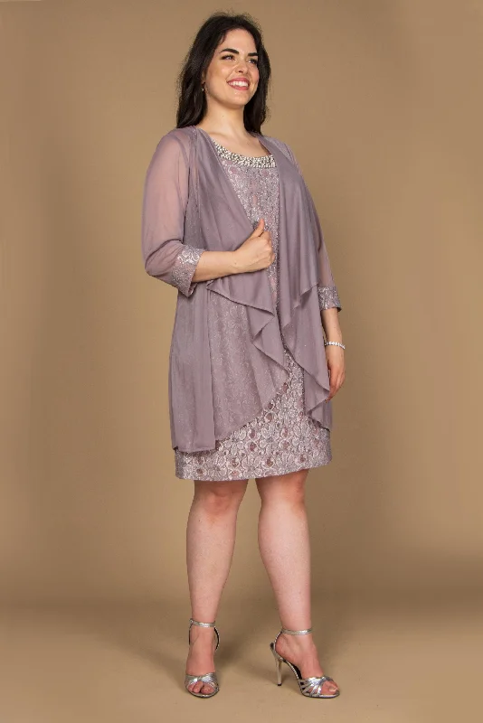 Referral Discount Mauve 18W R&M Richards 2208W Short Lace Mother Of The Bride Dress Sale Referral Discount Mauve 18W R&M Richards 2208W Short Lace Mother Of The Bride Dress Sale