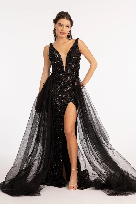 Can't Be Beat Sequined Sleeveless Long Evening Dress Sale
