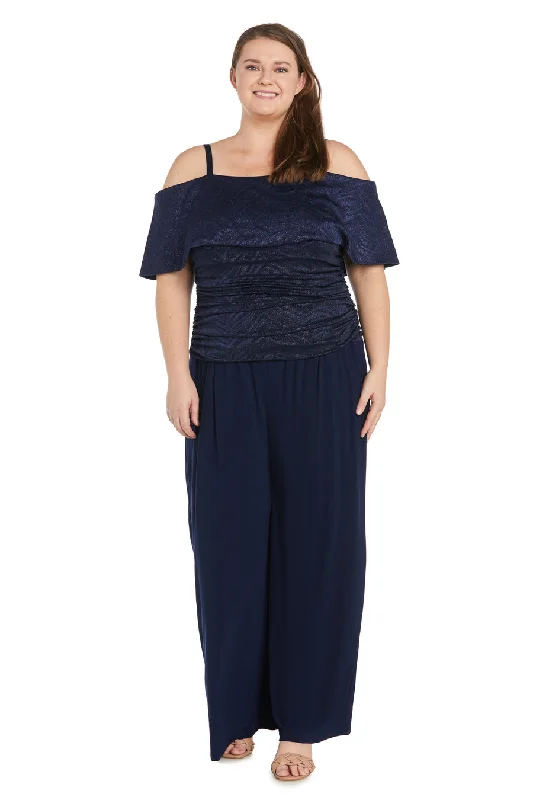 Weekend Deal R&M Richards 9122W Plus Size Formal Jumpsuit