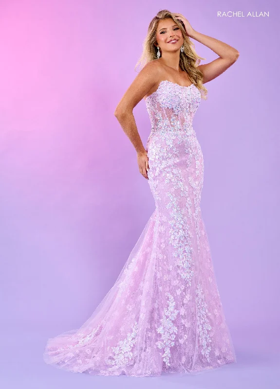 Markdowns Rachel Allan 70566 Long Formal Glitter Prom Dress