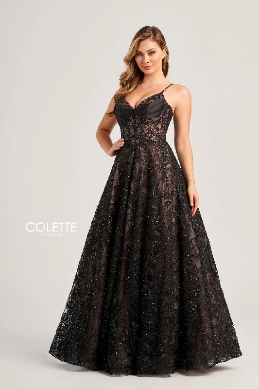 Year-End Clearance Colette CL5131 Glitter Long Formal Prom Ball Gown