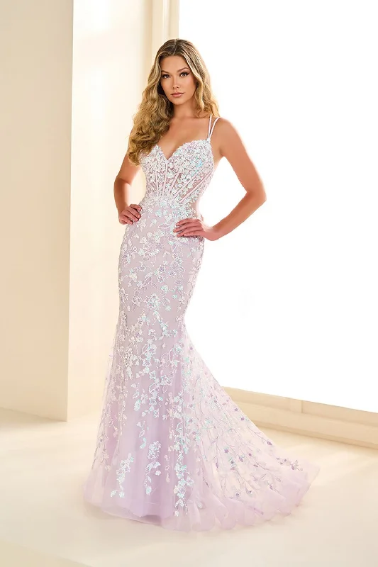 Super Sale Ellie Wilde EW36080 Long Mermaid Gown Formal Sequin Glitter Prom Dress