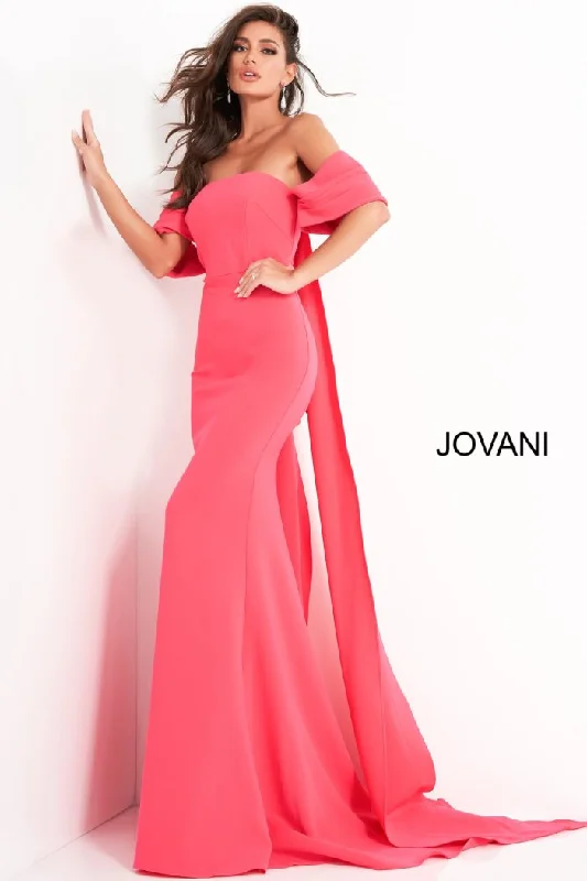 Price Drop Jovani 04350 Long Mermaid Formal Cape Evening Dress