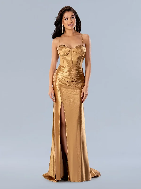 Friends and Family Sale Stella Couture 24108 Prom Pleated Long Formal Dress