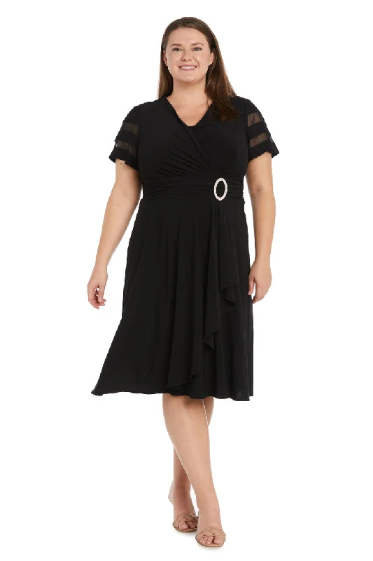 Exclusive Online Offer R&M Richards 9129W Short Cocktail Plus Size Dress