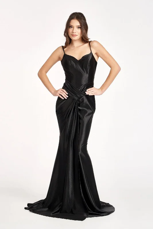 Midnight Madness Long Spaghetti Strap Mermaid Prom Dress