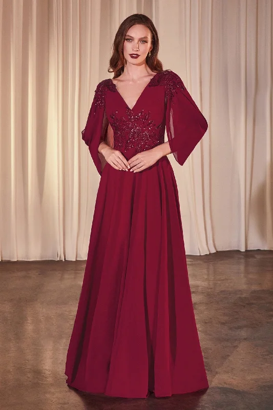 Stock Up and Save Cinderella Divine CDS508 A Line Long Formal Evening Dress