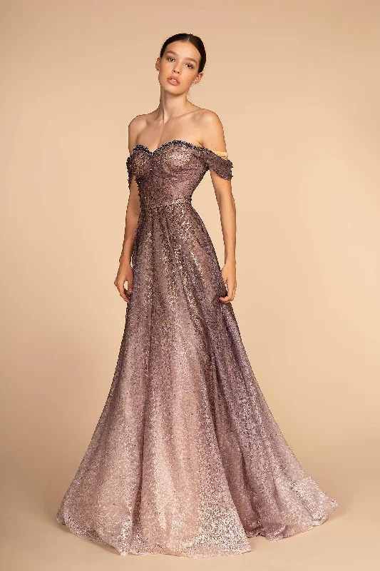 Clearance Items Off Shoulder Ball Gown Long Prom Dress Sale