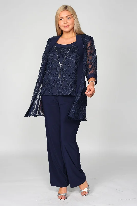 Low Prices Navy 12 R&M Richards 5012 Two Piece Formal Jacket Pant Suit Sale
