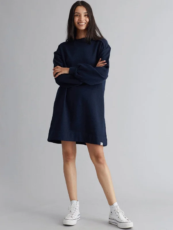 Deep Discounts Isabella Organic Cotton Dress | Navy