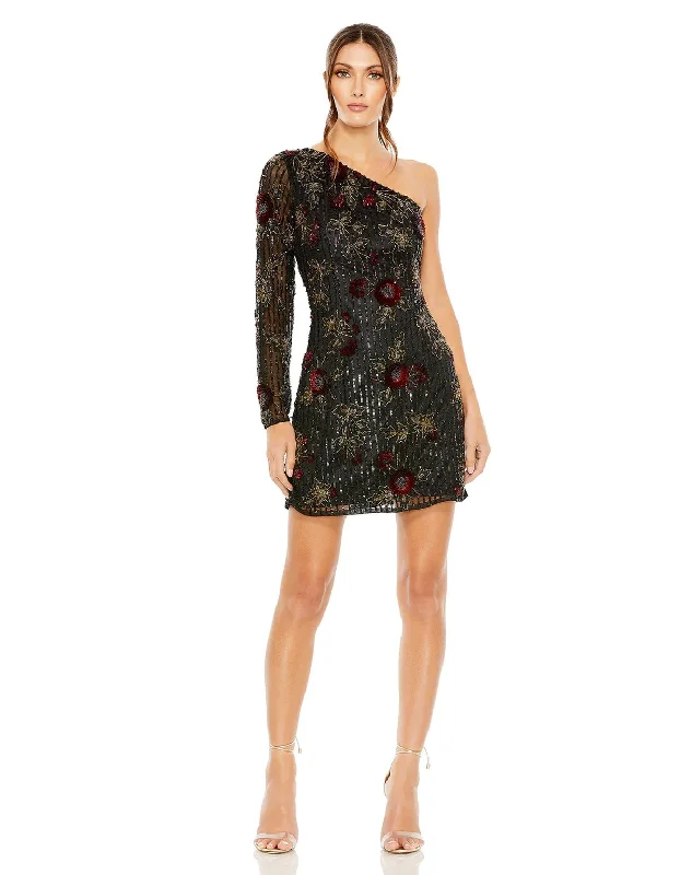 Today’s Deal Mac Duggal 5919 One Shoulder Embellished Short Dress