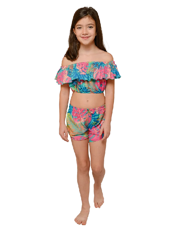 Weekend Special Flounced top and short set for girls