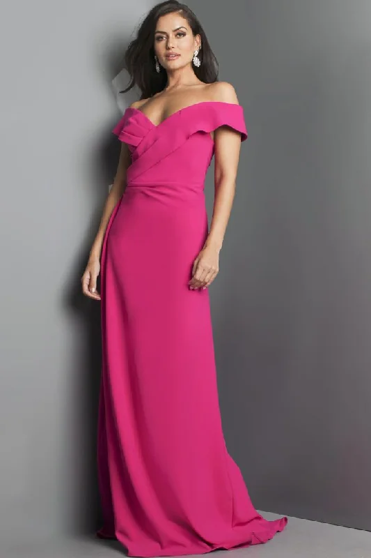 Hot Deal Jovani 06746 Fitted Long Pleated Mermaid Prom Dress
