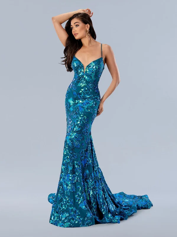 Limited Availability Stella Couture 24239 Floral Sequin Prom Long Formal Dress