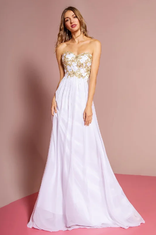 Exclusive Access Prom Strapless Sweetheart Chiffon Long Formal Dress Sale