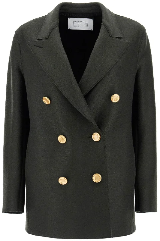 Seasonal Clearance Harris Wharf London Women's Double-Breasted Wool Pressed Caban