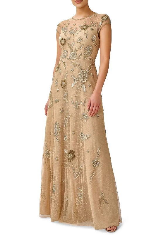 Special Price Aidan Mattox MD1E207924 Long Beaded A Line Formal Dress