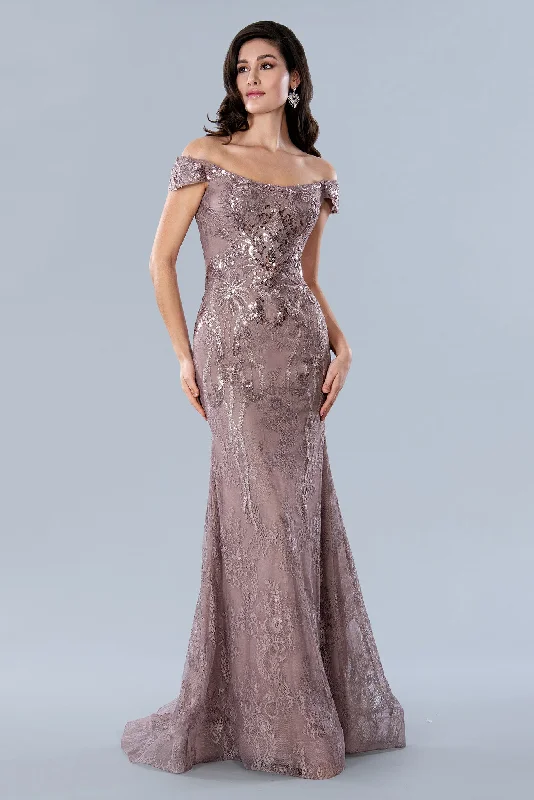 Deal of the Day Stella Couture 23357 Long Formal Sequin Mother of the Bride Dress