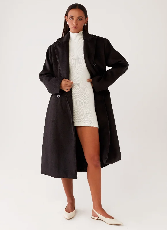 Lowest Price Gianni Double Breast Coat - Black