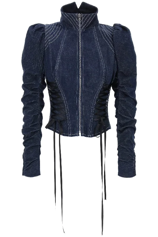 Price Rollback Dilara Findikoglu Women's blue Jacket With Corset Detailing