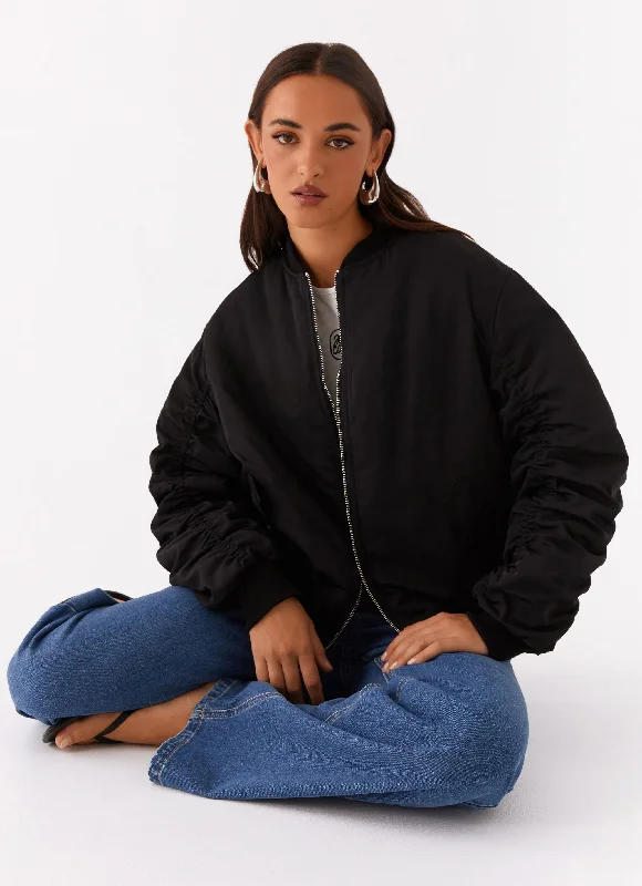 Act Fast Webster Bomber Jacket - Black