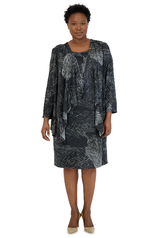 Deal Dash R&M Richards 9156W Plus Size Short Jacket Dress Sale