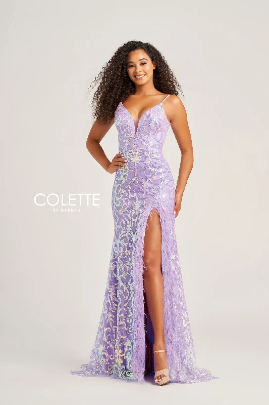 Instant Savings Colette CL5155 Long Formal Sequin Prom Mermaid Dress