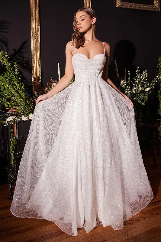Members Only Cinderella Divine CD253W Spaghetti Strap Wedding Dress