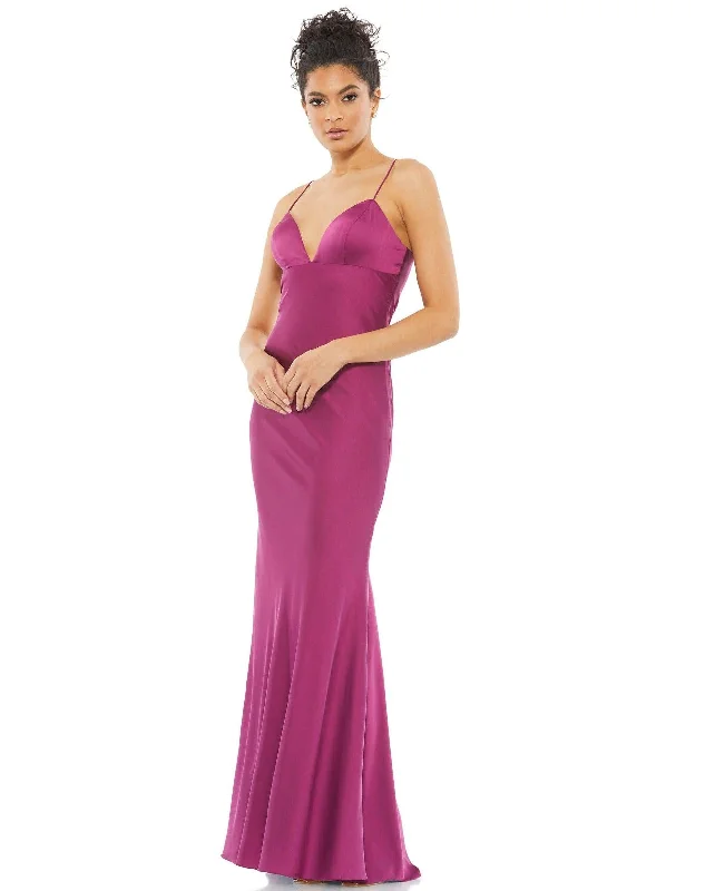 Bargain Bin Mac Duggal 26579 Long Spaghetti Strap Formal Dress Sale