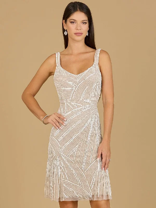 Season Finale Sale Lara Dresses 29183 Sleeveless Beaded Cocktail Dress
