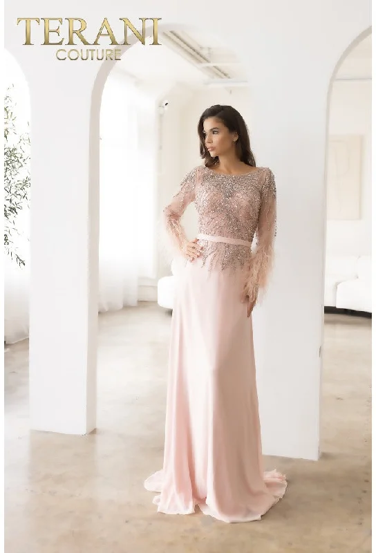 Limited Availability Terani Couture 241M2718 Blush 18 Sale