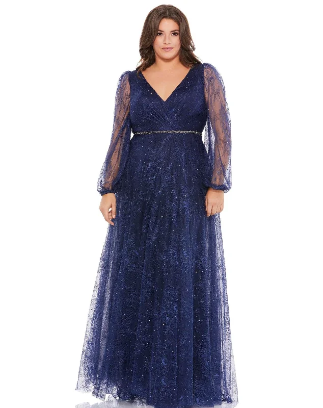 Final Markdown Mac Duggal Fabulous Long Plus Size Dress Sale