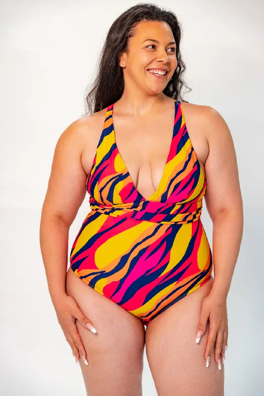 Crazy Deals Gwen One Piece Final Sale - Sunset Stripe