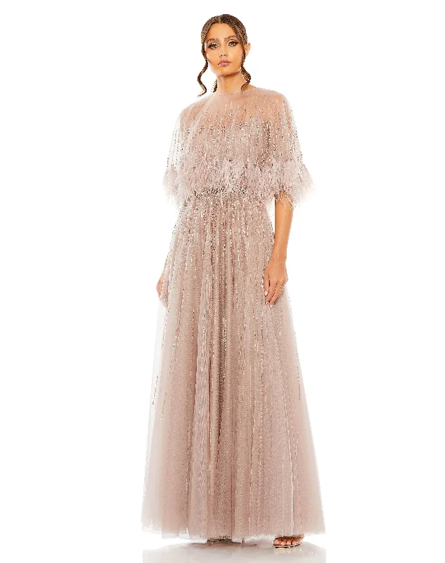 Super Sale Mac Duggal 42098 Long Mother of the Bride Cape Dress