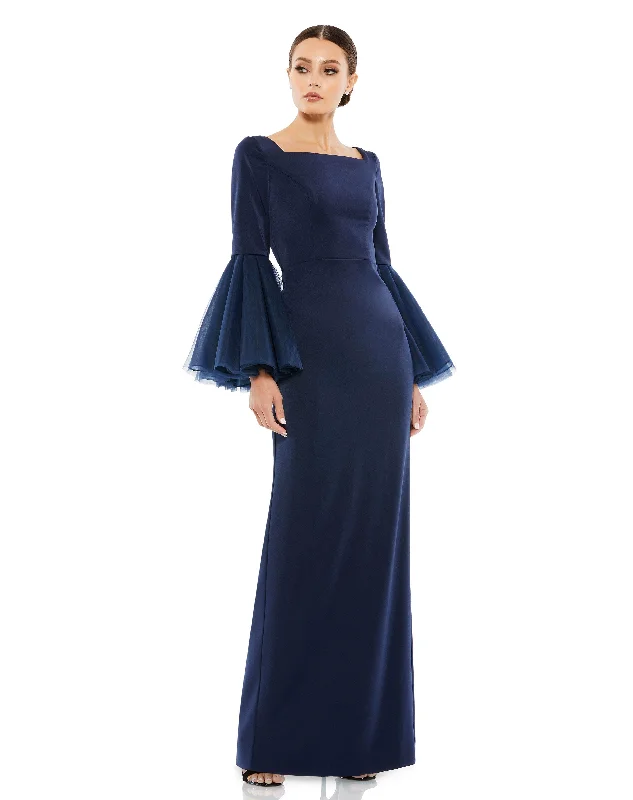 Price Drop Alert Mac Duggal 11233 Long Formal Bell Sleeve Dress Sale