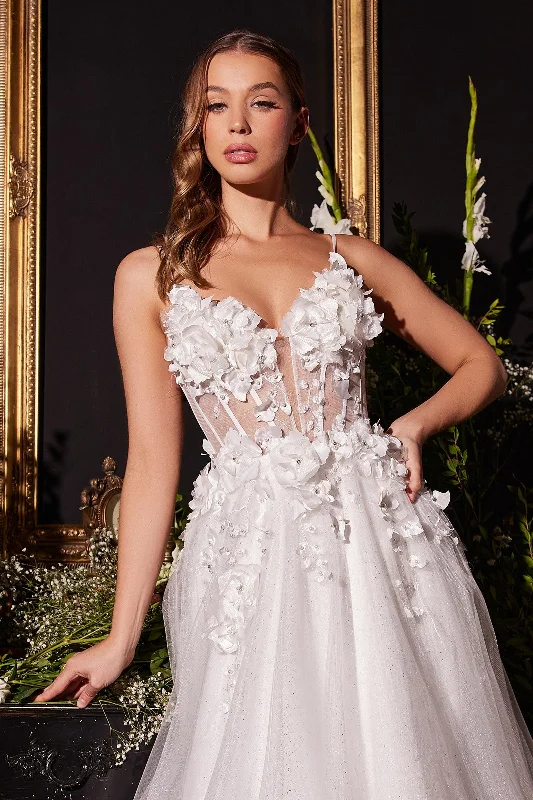 Exclusive Online Offer Cinderella Divine CM321W Spaghetti Strap Wedding Gown