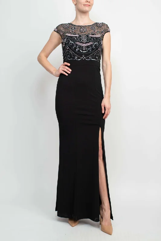 Instant Discount Aidan Mattox MD1E203319 Long Fitted Formal Mother of the Bride Dress
