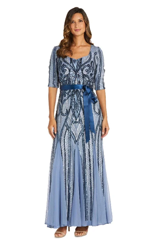 Midnight Sale R&M Richards 9225 Long Mother of the Bride Formal Dress