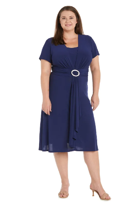 Best Bargains R&M Richards 9881W Plus Size Short Dress