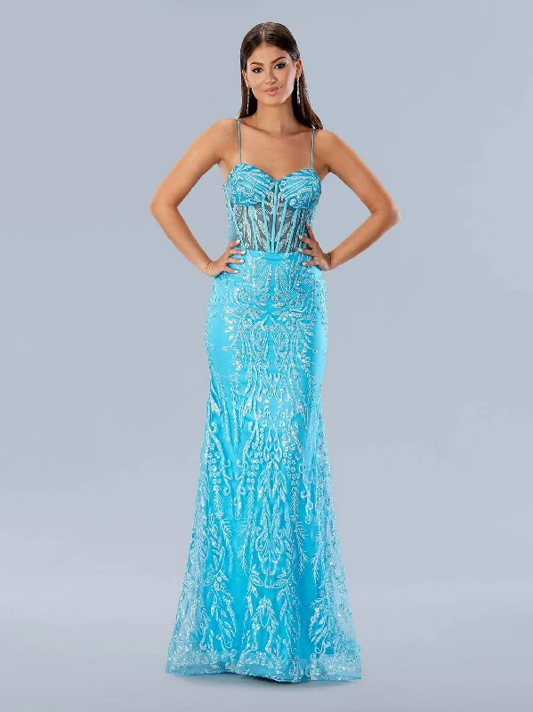 Discount Days Stella Couture 24170 Long Beaded Formal Prom Dress