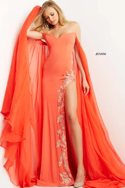 Special Savings Jovani 07419 Off Shoulder Long Evening Dress