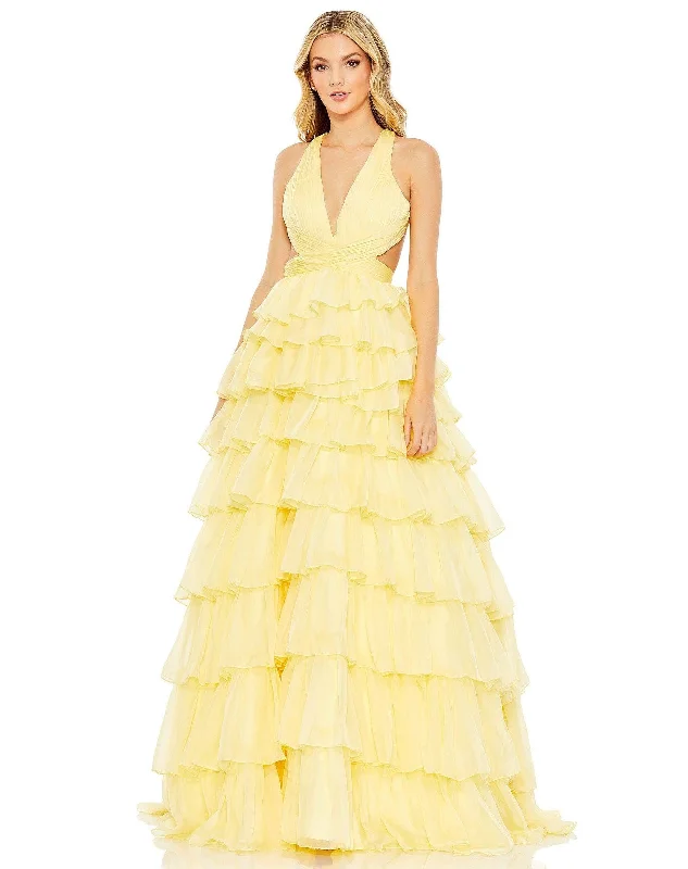 New Markdowns Mac Duggal 67988 Long Halter Prom Ball Gown