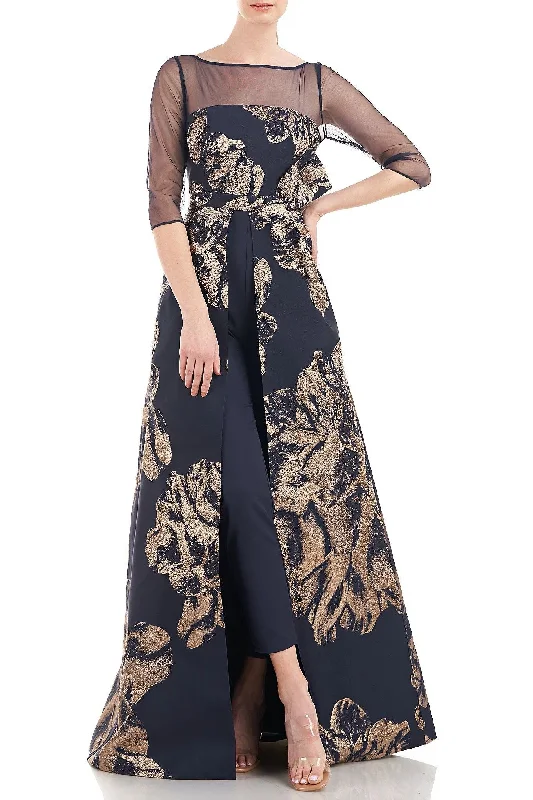 Limited Availability Kay Unger 5548328 Long 3/4 Sleeve Formal Jumpsuit