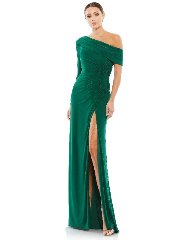 Low Prices Mac Duggal Long One Shoulder Fitted Prom Gown Sale