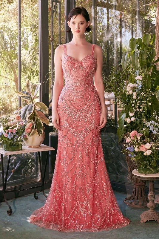 Buy Now Andrea & Leo A1363 Long Formal Fitted Beaded Prom Dress