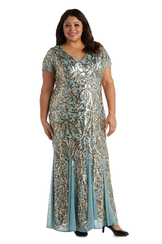 Price Rollback R&M Richards 5515W Long Plus Size Formal Dress Sale